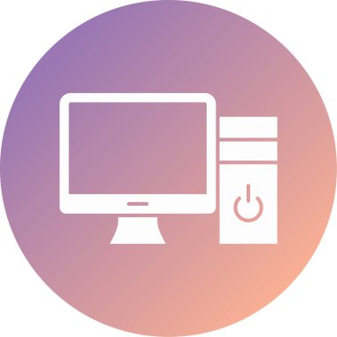 Bilgisayar. Web simgesi basit illüstrasyon