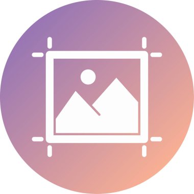 Soyut arkaplanda galeri simgesi izole edildi