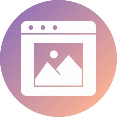 Güzel bir manzara simgesinin vektör çizimi