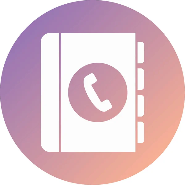 Telefonbuch Moderne Icon Vector Illustration — Stockvektor