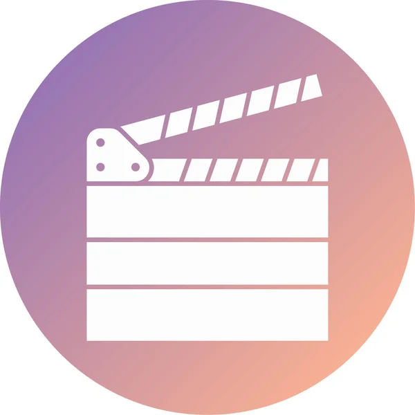 Movie Clapper Modern Icon Vector Illustration —  Vetores de Stock