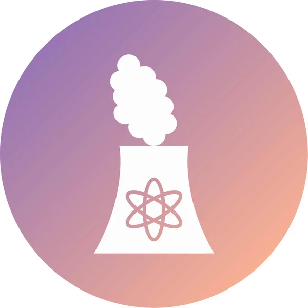 原子力アイコンのベクトル図 — ストックベクタ