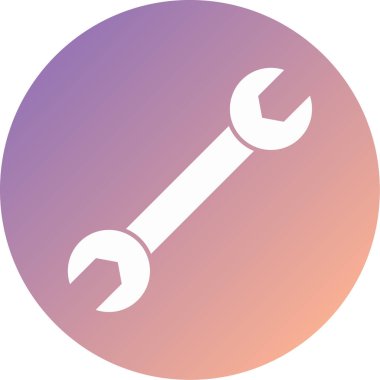 İngiliz anahtarı simgesi vektör illüstrasyonu