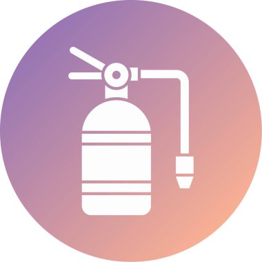 Soyut arkaplanda izole edilmiş yangın söndürme simgesi