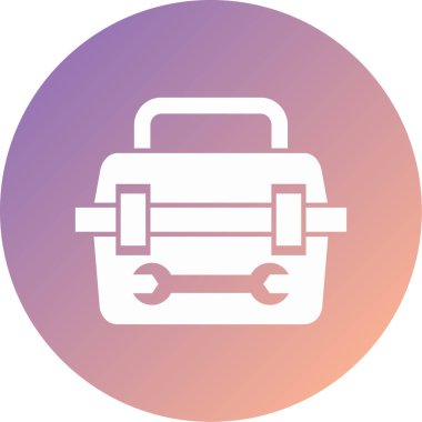 Araç kutusu modern simgesinin vektör illüstrasyonu