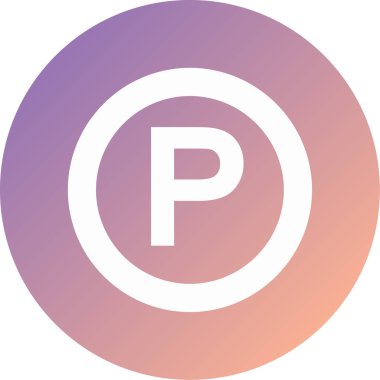 Park ediyor. Web simgesi basit illüstrasyon