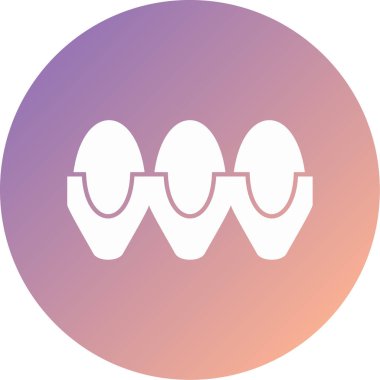 Yumurtalar modern ikon vektör illüstrasyonu