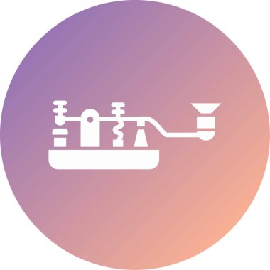 Modern laboratuvar simgesinin vektör illüstrasyonu