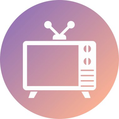 Televizyon. Web simgesi basit illüstrasyon