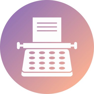 Daktilo. Web simgesi basit tasarım