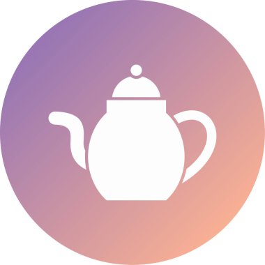 çay fincanı simgesi, vektör illüstrasyonu