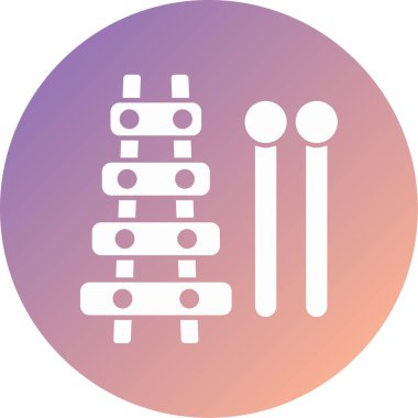 Ksilofon. Web simgesi basit tasarım