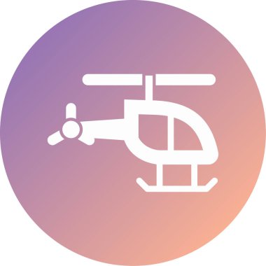 Helikopter. Web simgesi basit illüstrasyon
