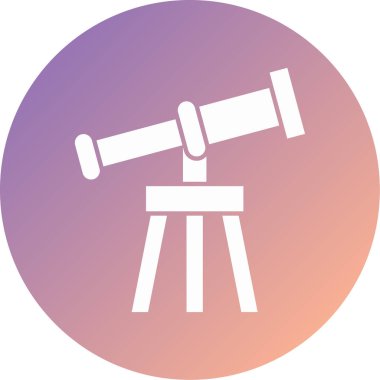 Teleskop. Web simgesi basit illüstrasyon