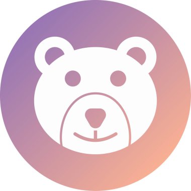 Ayı. Web simgesi basit illüstrasyon