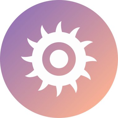 güzel güneş ikonu vektör illüstrasyonu