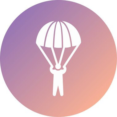 Paraşüt. Web simgesi basit tasarım