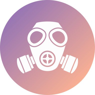 gaz maskesi simgesi, vektör çizim