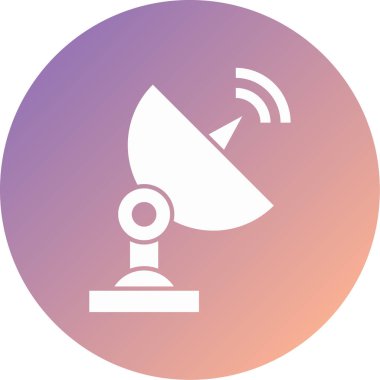 Uydu. Web simgesi basit illüstrasyon