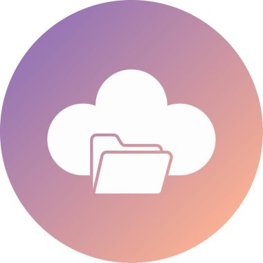 Bulut. Web simgesi basit illüstrasyon