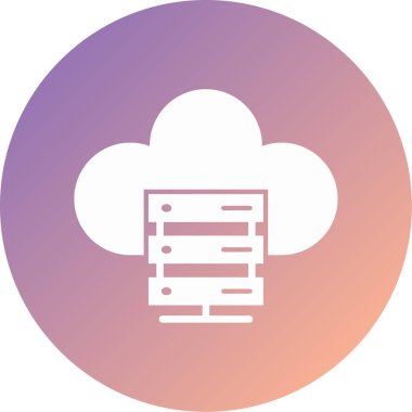 Bulut. Web simgesi basit illüstrasyon