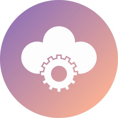 Bulut. Web simgesi basit illüstrasyon