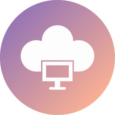 Bulut. Web simgesi basit illüstrasyon