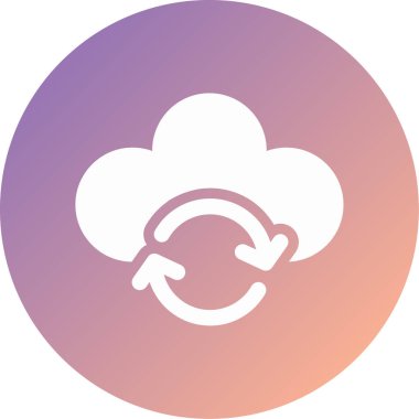 Bulut. Web simgesi basit illüstrasyon