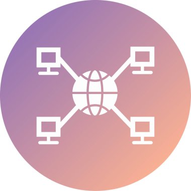 şebeke. Web simgesi basit illüstrasyon