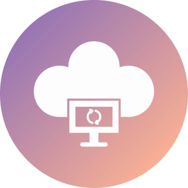 Bulut. Web simgesi basit illüstrasyon