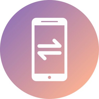 Cep telefonu simgesi, vektör illüstrasyonu