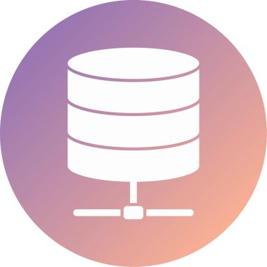 veritabanı. Web simgesi basit illüstrasyon