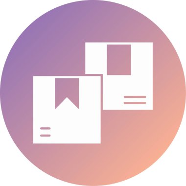 Bir kutu simgesinin vektör illüstrasyonu