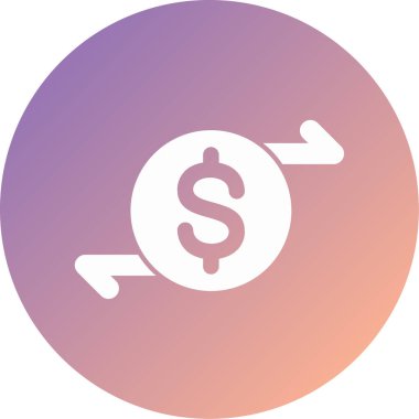 Dolar. Web simgesi basit illüstrasyon