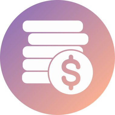 Dolar. Web simgesi basit illüstrasyon