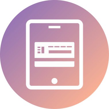 Cep telefonu. Web simgesi basit illüstrasyon