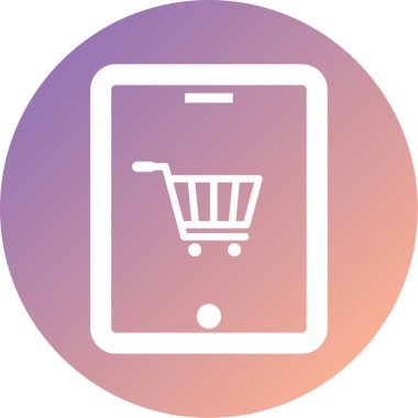 Alışveriş arabası simgesi, vektör illüstrasyonu