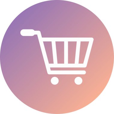 Alışveriş arabası simgesi, vektör illüstrasyonu