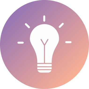 Ampul. Web simgesi basit illüstrasyon