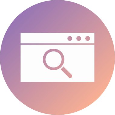 Tarayıcı. Web simgesi basit illüstrasyon