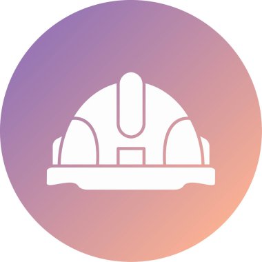 Miğfer. Web simgesi basit illüstrasyon