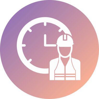 İşçi. Web simgesi basit illüstrasyon