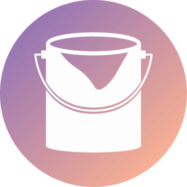 Eşsiz kova vektör simgesi