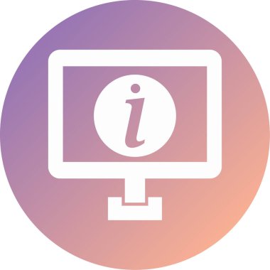 Bilgi. Web simgesi basit illüstrasyon