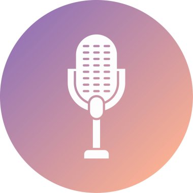 Bir mikrofon simgesinin vektör çizimi