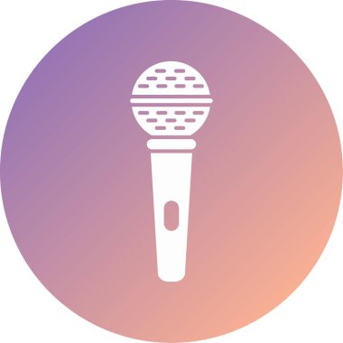 Mikrofon simgesinin vektör illüstrasyonu