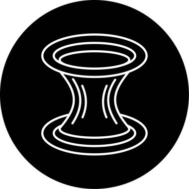 Solucan deliği ikon vektör çizimi