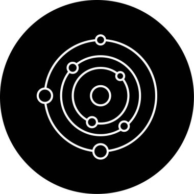 Güneş Sistemi simgesi vektör illüstrasyonu