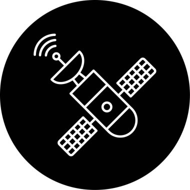 Uzay İstasyonu simgesi vektör illüstrasyonu