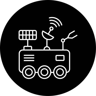 Mars Gezgin simgesi vektör illüstrasyonu